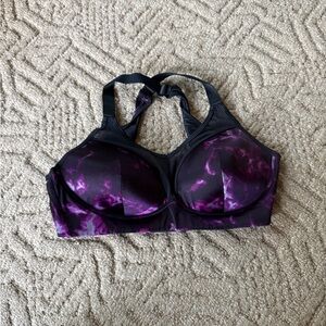 Adore Me Black and Purple Sports Bra